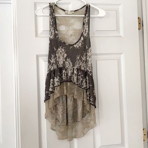 High-low Poetry Shirt with lace back